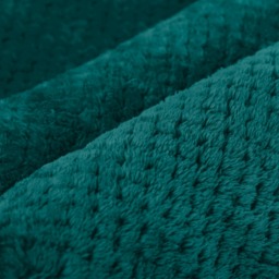 OHS Waffle Fleece Throw, Teal - 150 x 200cm - thumbnail 5