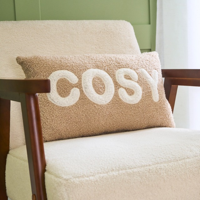 OHS Cosy Slogan Cushion - Natural - image 1