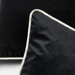 OHS Matte Velvet Piped Edge Cushion Covers, Monochrome - 55 x 55cm - thumbnail 4