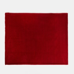 OHS Faux Fur Thick Ribbed Throw, Red - 125 x 150cm - thumbnail 3