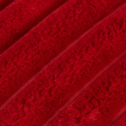 OHS Faux Fur Thick Ribbed Throw, Red - 125 x 150cm - thumbnail 5