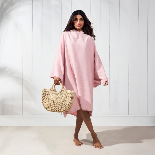 OHS Adult Towel Poncho - Blush Pink - image 1