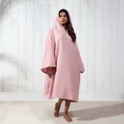 OHS Adult Towel Poncho - Blush Pink - thumbnail 3