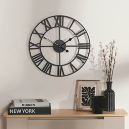 OHS Small Skeleton Wall Clock - Black
