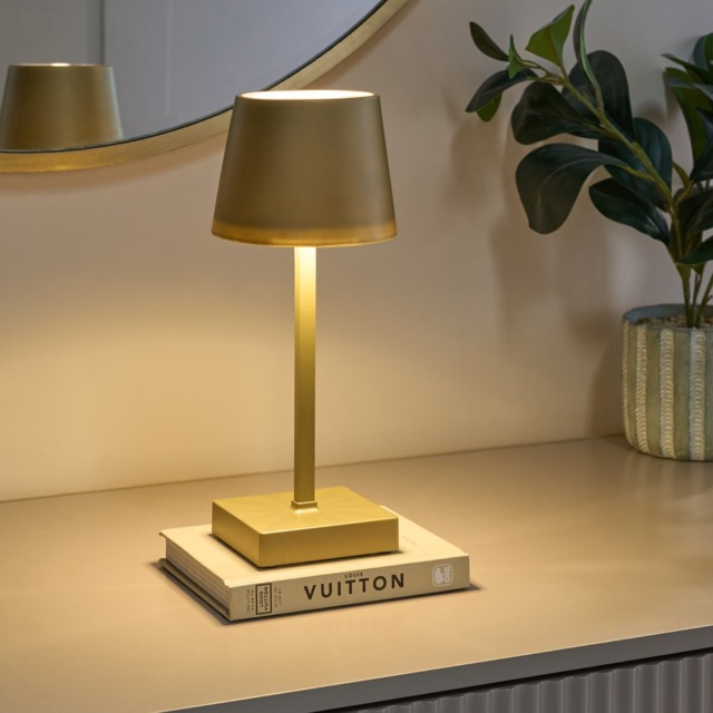OHS Battery Operated Lamp - Gold - image 1