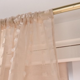OHS Pompom Tufted Voile Curtains - Natural - thumbnail 5