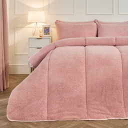 OHS Teddy Coverless 10.5 Duvet & Pillowcases, Blush - King