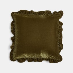 OHS Velvet Plush Cushion Cover, Green - 45 x 45cm - thumbnail 3