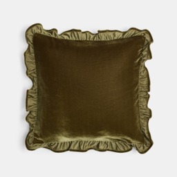 OHS Velvet Plush Cushion Cover, Green - 45 x 45cm - thumbnail 4
