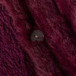 OHS Ribbed Faux Fur Duvet Cover Set, Burgundy - King - thumbnail 5