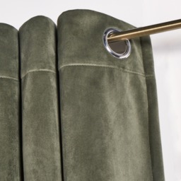 OHS Thermal Velvet Curtains, Woodland Green - 66 x 72in - thumbnail 3