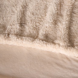 OHS Teddy Fleece Fitted Sheet, Stone - Single - thumbnail 4
