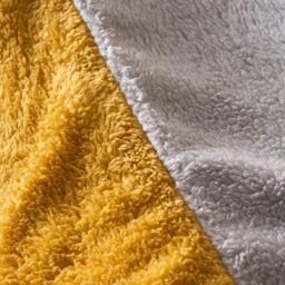 OHS Teddy Fleece Reversible Duvet Cover Set, Ochre/Grey - King - thumbnail 5
