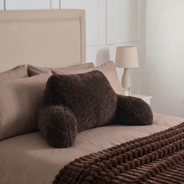 OHS Teddy Cuddle Cushion - Coffee - image 1