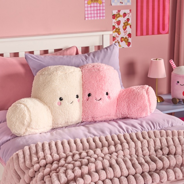 OHS Cotton & Candy The Marshmallow Cuddle Cushion - Pink/White - image 1