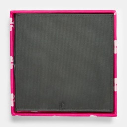 OHS Bow Print Velvet Foldable Cube Storage Ottoman - Hot Pink - thumbnail 5