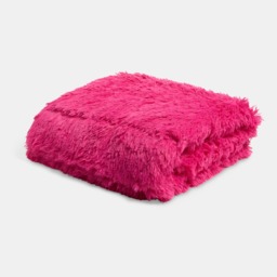 OHS Fluffy Faux Fur Weighted 8kg Blanket, Hot Pink - 150 x 200cm - thumbnail 2