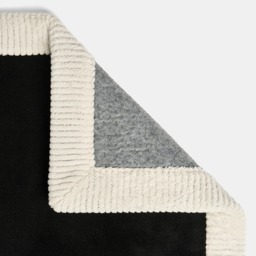 OHS Contrast Border Rug, Black/Cream - 160 x 230cm - thumbnail 5