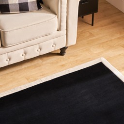 OHS Contrast Border Rug, Black/Cream - 160 x 230cm - thumbnail 2