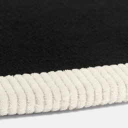 OHS Contrast Border Rug, Black/Cream - 160 x 230cm - thumbnail 4