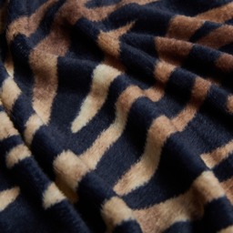 OHS Zebra Print Ultra Soft Throw - Black - thumbnail 4