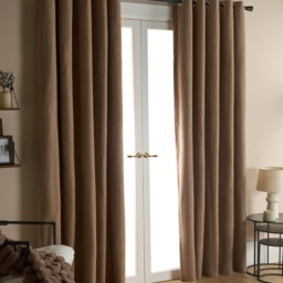 OHS Bouclé Eyelet Blackout Curtains, Natural - 90 x 90in - thumbnail 2