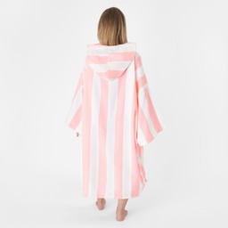 OHS Adult Towel Poncho Stripe Print – Blush Pink - thumbnail 2