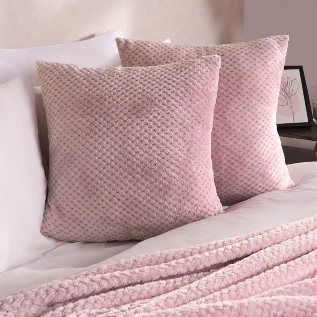 OHS 4 Pack Waffle Cushion Cover, Blush - With Cushion - image 1