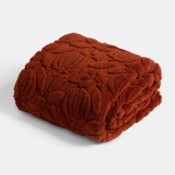 OHS Tufted Pumpkin Fleece Throw - Rust - thumbnail 3