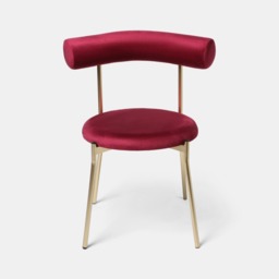 OHS Dining Chair - Dark Berry/Gold - thumbnail 2