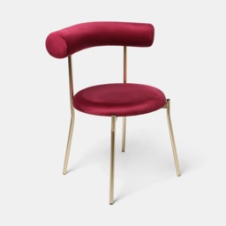 OHS Dining Chair - Dark Berry/Gold - thumbnail 3