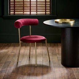 OHS Dining Chair - Dark Berry/Gold
