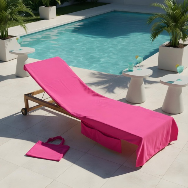 OHS Beach Towel In A Bag - Pink - image 1