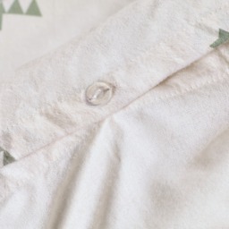 OHS Winter Tree Print Brushed Cotton Flannelette Duvet Cover Set, White/Green - Double - thumbnail 4