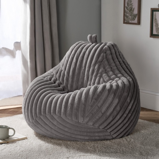 OHS Adults Ribbed Bean Bag - Grey - image 1