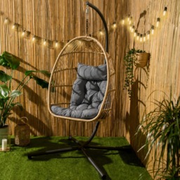 OHS Foldable Hanging Egg Chair - Natural