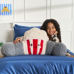 OHS Poppy The Popcorn Cuddle Cushion - Cream/Red - thumbnail 2