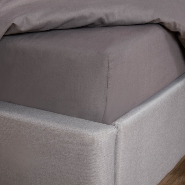 OHS Easy Care Polycotton Deep Fitted Sheet, Charcoal - Super King