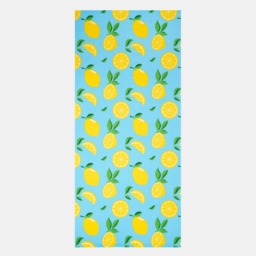 OHS Lemon Print Beach Towel - Blue - thumbnail 4