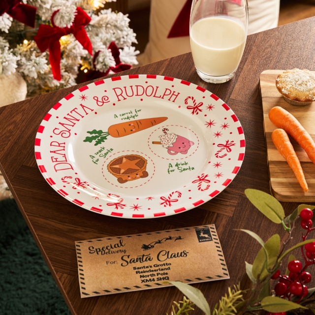 OHS Night Before Christmas Sweetie Pies Plate - White/Red - image 1