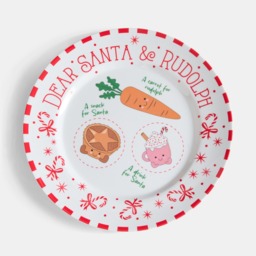 OHS Night Before Christmas Sweetie Pies Plate - White/Red