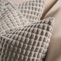 OHS 2 Pack Bobble Textured Cushion Covers, 45 x 45cm - Grey - thumbnail 2