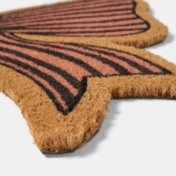 OHS Bow Shaped Coir Mat - Natural/Pink - thumbnail 5