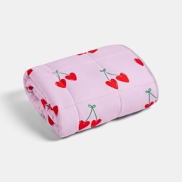 OHS Kids Heart Cherries Print Weighted Blanket, Pink - 3kg