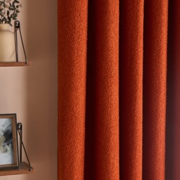 OHS Bouclé Eyelet Blackout Curtains, Rust - 66 x 90in - thumbnail 4