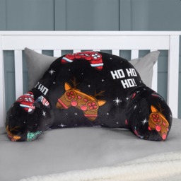 OHS Kids Christmas Gaming Fleece Cuddle Cushion - Black - thumbnail 2