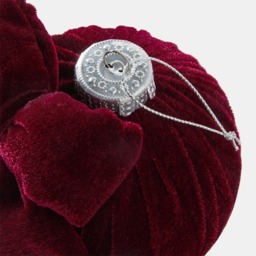 OHS 4 Pack Bauble with Bow - Burgundy - thumbnail 5