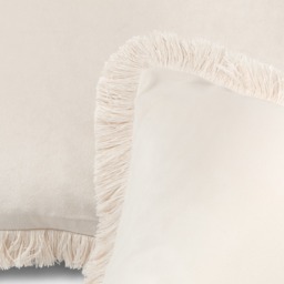 OHS Fringe Edge Cushion Covers, Natural - 45 x 45cm - thumbnail 3