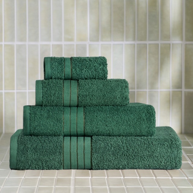 OHS 100% Cotton Bath Towel, Forest Green - 1PC - image 1