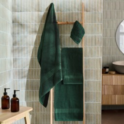 OHS 100% Cotton Bath Towel, Forest Green - 1PC - thumbnail 2